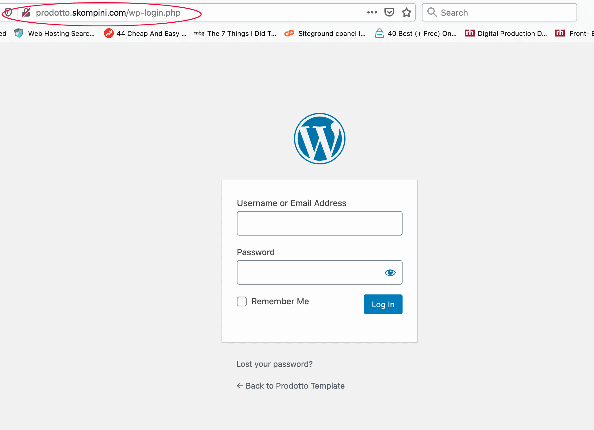 showing lack of SSL certificate https 